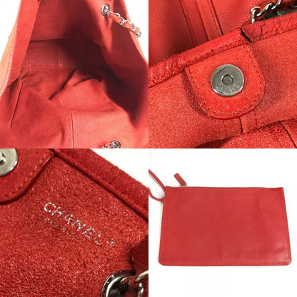 Chanel Shoulder Bag CC Coco Mark Logo Flower Leather Red