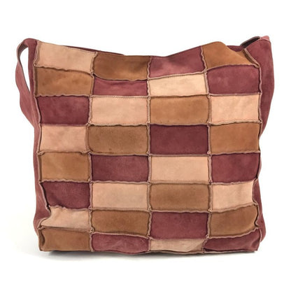 Chanel Shoulder Bag CC Coco Mark Logo Suede Brown