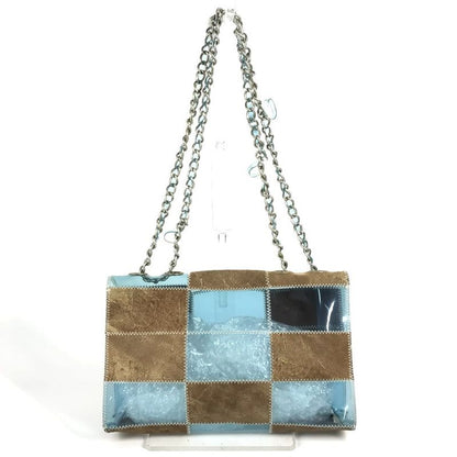 Chanel Shoulder Bag CC Coco Mark Logo Vinyl Blue