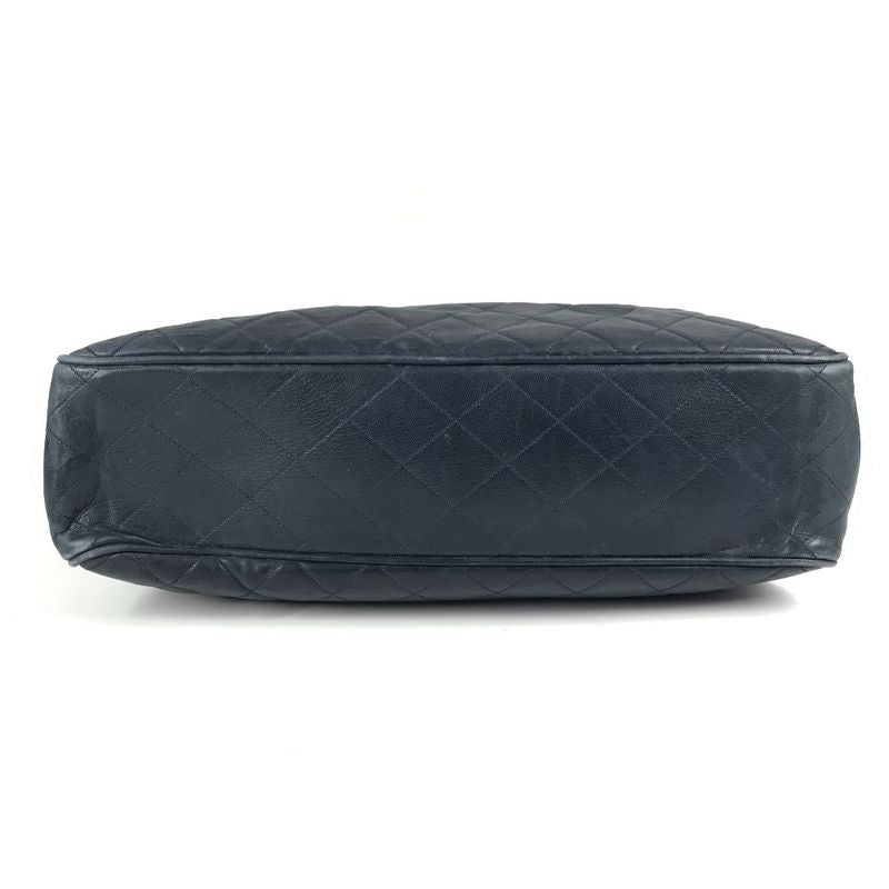 Chanel Shoulder Bag CC Coco Logo Matelasse Quilted Lambskin Navy