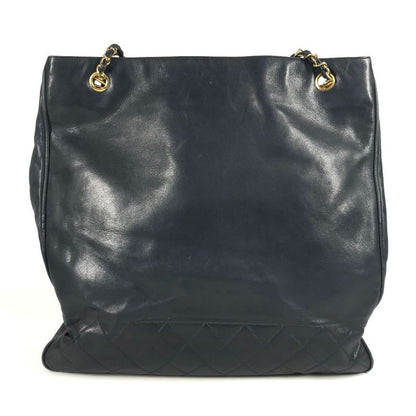 Chanel Shoulder Bag CC Coco Logo Matelasse Quilted Lambskin Navy