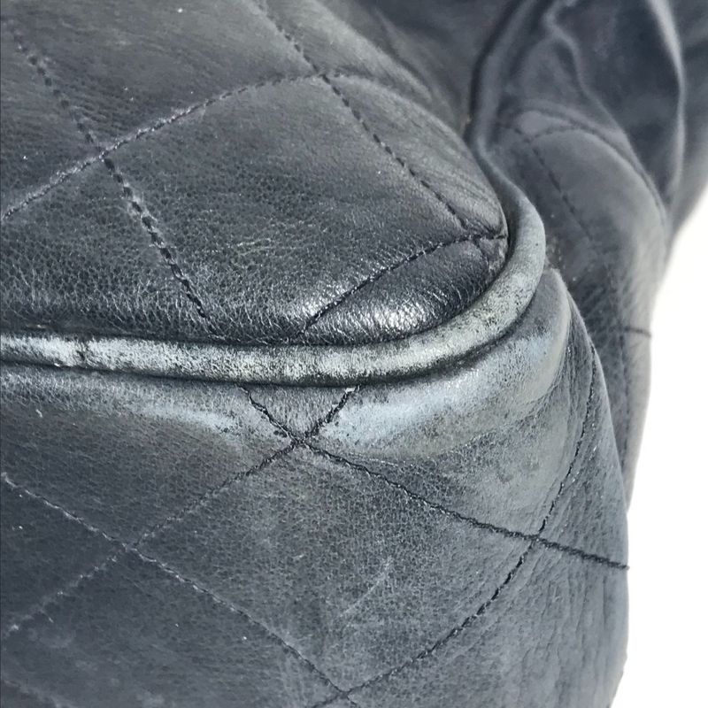 Chanel Shoulder Bag CC Coco Logo Matelasse Quilted Lambskin Navy