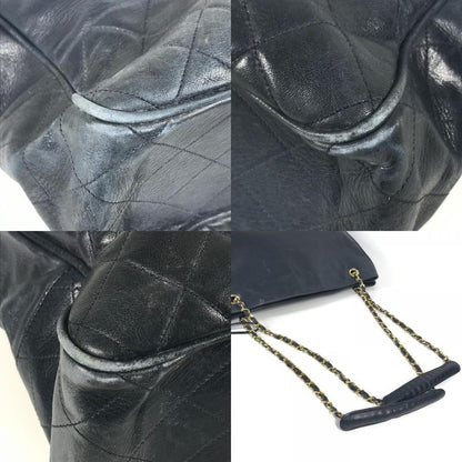Chanel Shoulder Bag CC Coco Logo Matelasse Quilted Lambskin Navy