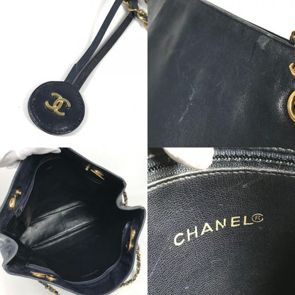Chanel Shoulder Bag CC Coco Logo Matelasse Quilted Lambskin Navy