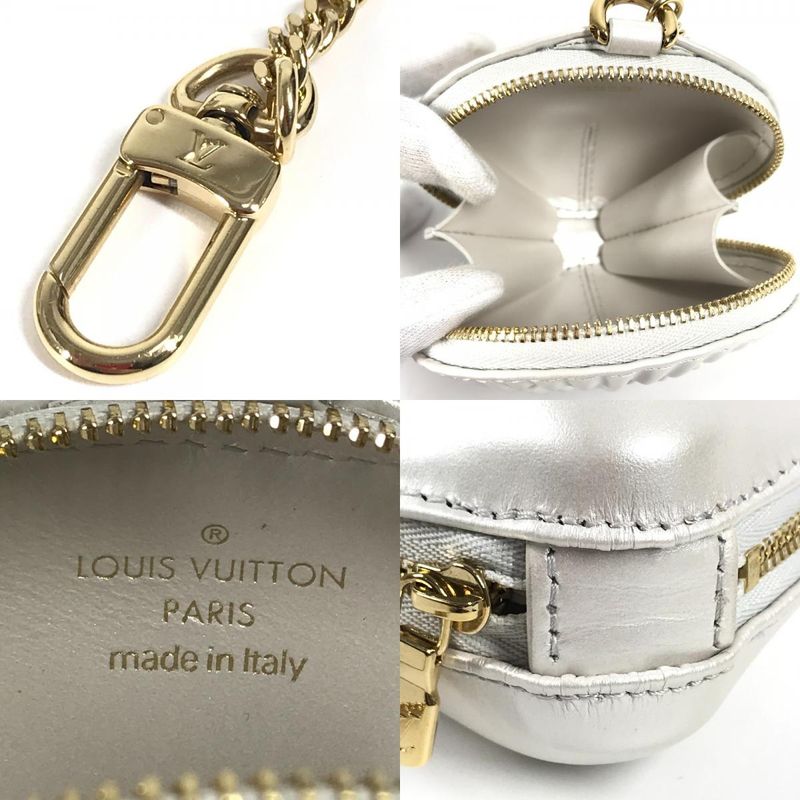 Louis Vuitton Coin Case Shell Coin Purse M92508 Leather Shaded Blue White