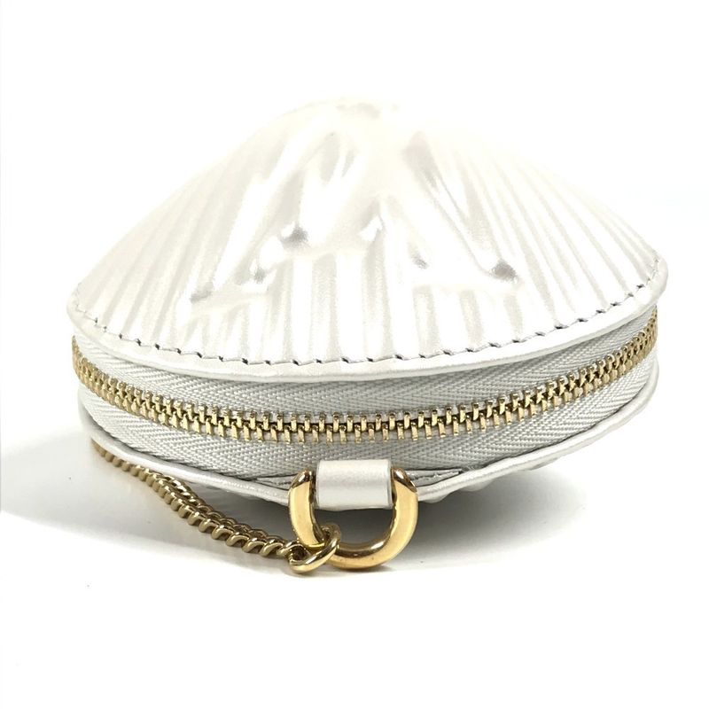 Louis Vuitton Coin Case Shell Coin Purse M92508 Leather Shaded Blue White