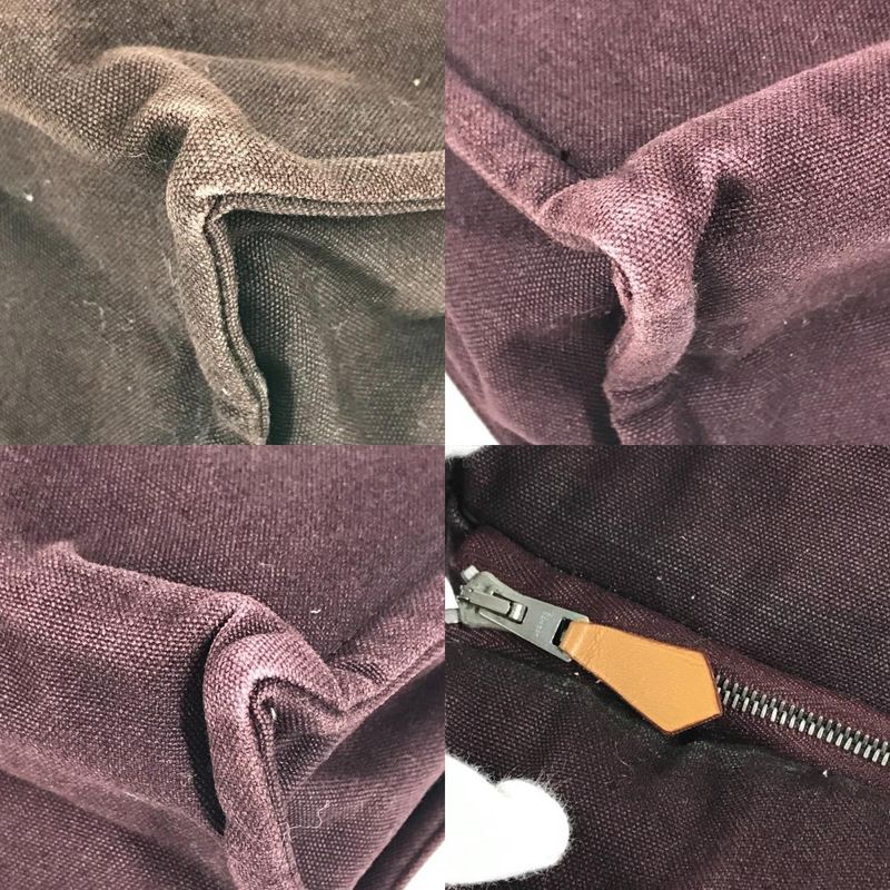 Hermes Clutch Bag Fourre Tout Cotton Burgundy