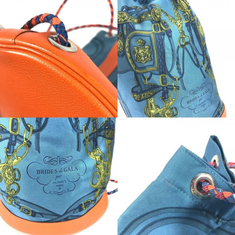 Hermes Shoulder Bag Soicourt Silk Orange