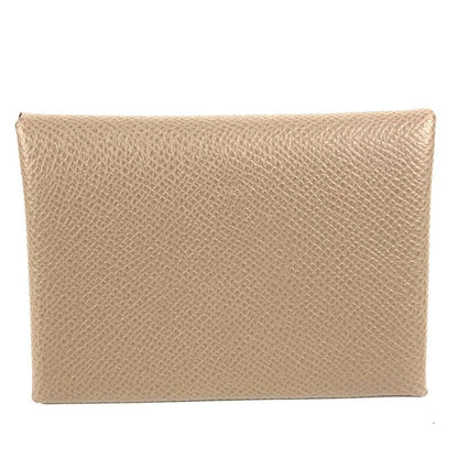 Hermes Coin Case Calvi Duo Calvi Duo Epson Etoupe Grey