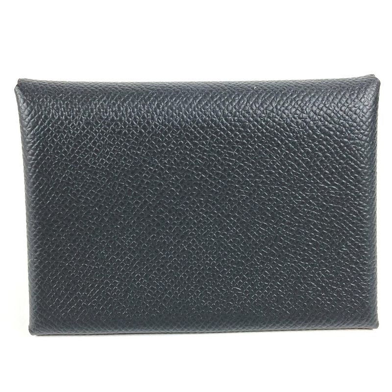 Hermes Coin Case Calvi Duo Calvi Duo Epson Black