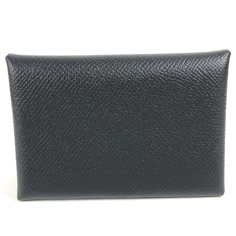 Hermes Coin Case Calvi Duo Calvi Duo Epson Black