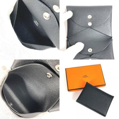 Hermes Coin Case Calvi Duo Calvi Duo Epson Black