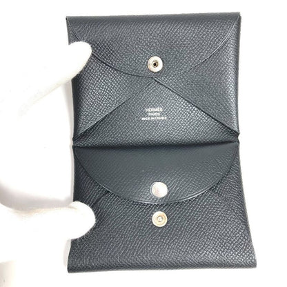Hermes Coin Case Calvi Duo Calvi Duo Epson Black
