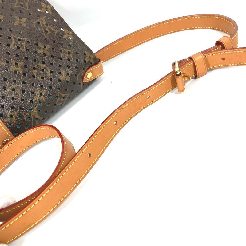 Louis Vuitton Shoulder Bag Flore Saumur M93998 Monogram Canvas Turquoise Blue