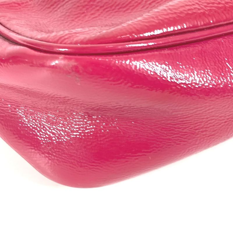 Gucci Shoulder Bag Soho Small Disco Tassel Fringe 308364 Patent Leather Purple