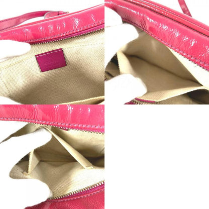 Gucci Shoulder Bag Soho Small Disco Tassel Fringe 308364 Patent Leather Purple