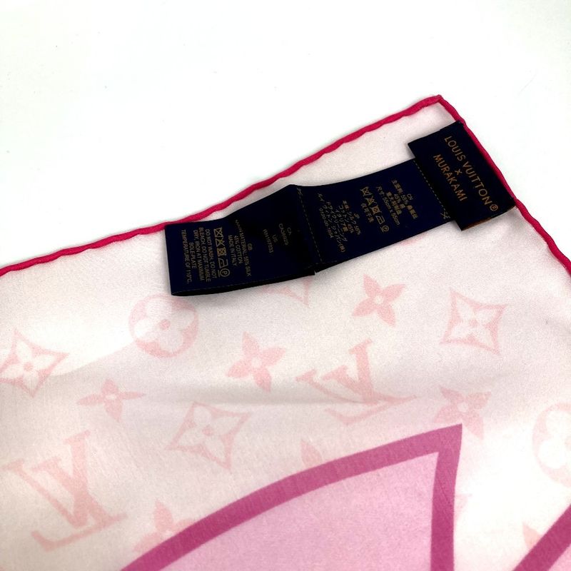 Louis Vuitton Scarf LV X TM Carré 55 Cherry Blossom M96088 Silk Pink
