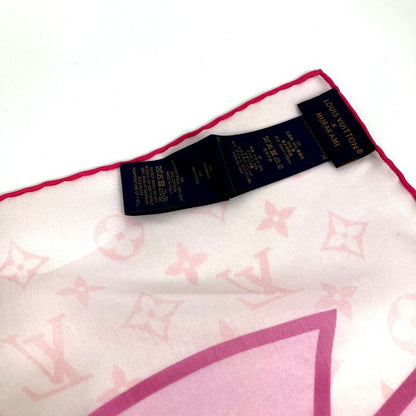 Louis Vuitton Scarf LV X TM Carré 55 Cherry Blossom M96088 Silk Pink