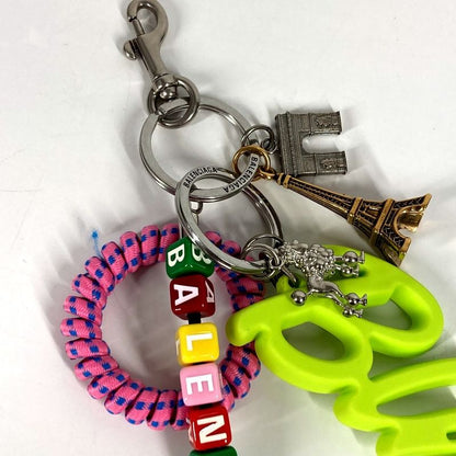 Balenciaga Key Holder Charm Key Ring Blncg Logo 8290032 Plastic Multicolor