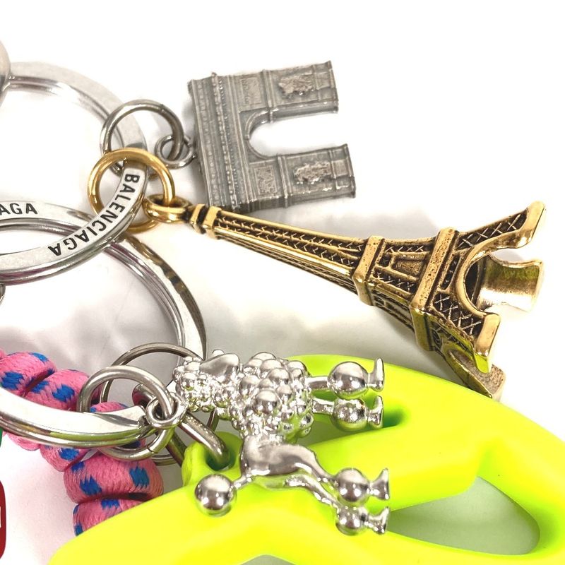 Balenciaga Key Holder Charm Key Ring Blncg Logo 8290032 Plastic Multicolor