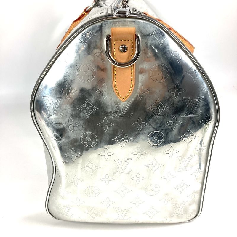 Louis Vuitton Boston Bag Keepall Bandoliere 50 M45886 Leather Silver