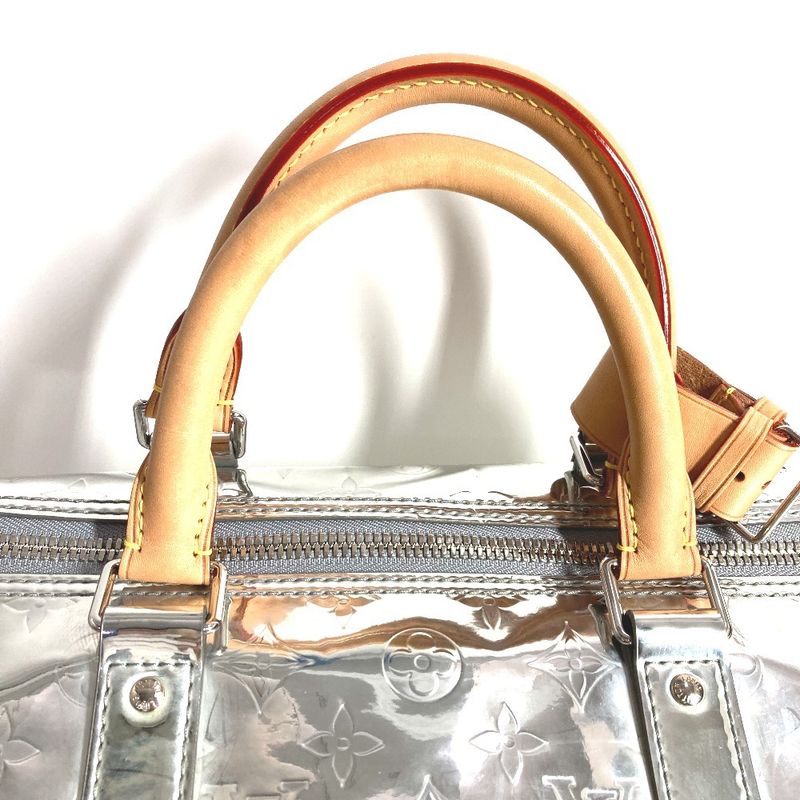 Louis Vuitton Boston Bag Keepall Bandoliere 50 M45886 Leather Silver