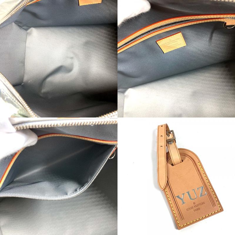 Louis Vuitton Boston Bag Keepall Bandoliere 50 M45886 Leather Silver