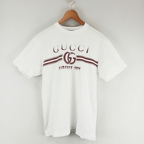 Gucci Cotton Jersey T-shirt With Gucci Print GG Marmont T-shirt XXS White AA