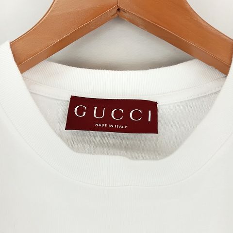 Gucci Cotton Jersey T-shirt With Gucci Print GG Marmont T-shirt XXS White AA
