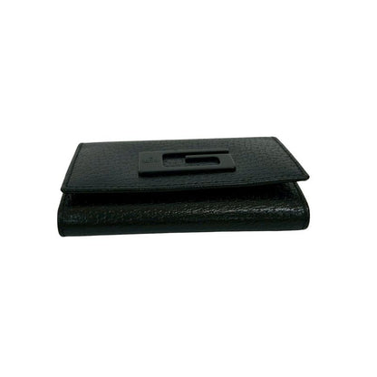 Gucci G Logo Plate Leather Trifold Key Case Holder