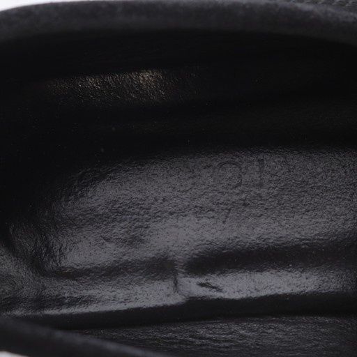 Gucci Loafers Slip On Horsebit Low Heel Square Toe Suede 36 Black YO21 - GY53