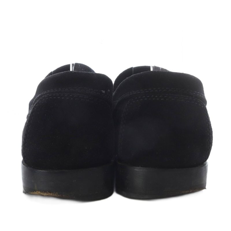 Gucci Loafers Slip On Horsebit Low Heel Square Toe Suede 36 Black YO21 - GY53