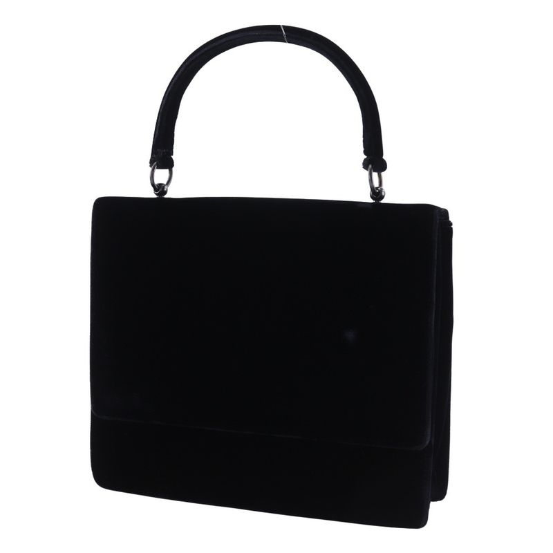 Prada One Handle Vintage Velour Nero Black Women's Handbag