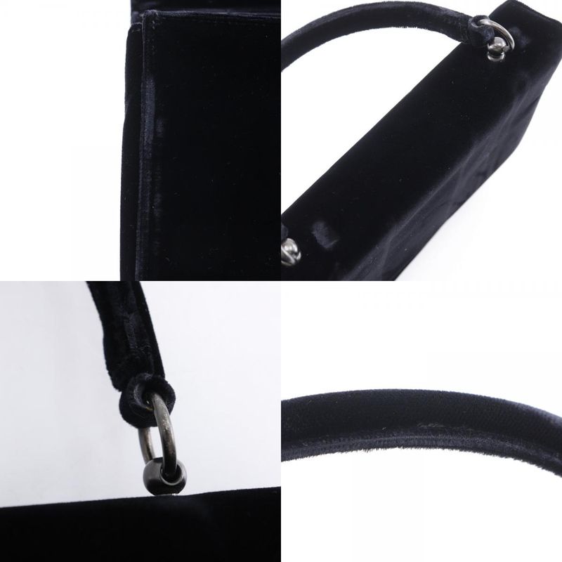 Prada One Handle Vintage Velour Nero Black Women's Handbag