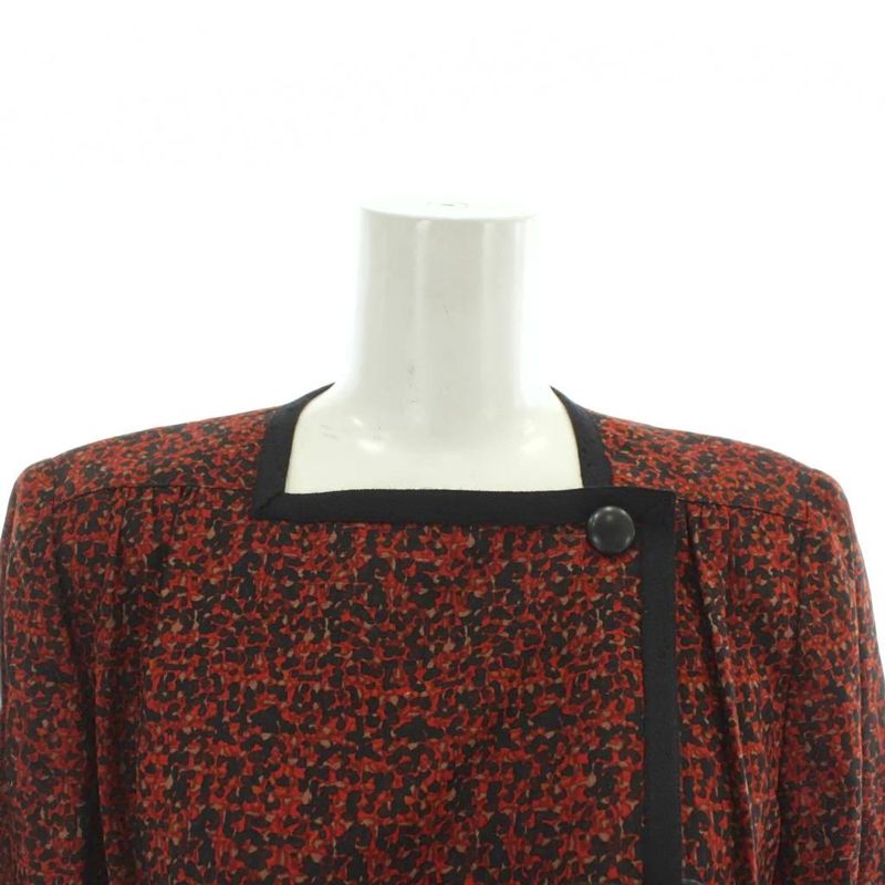 Christian DIOR Pret-a-porter Vintage Dress Silk Wool Blend Long Sleeves Long