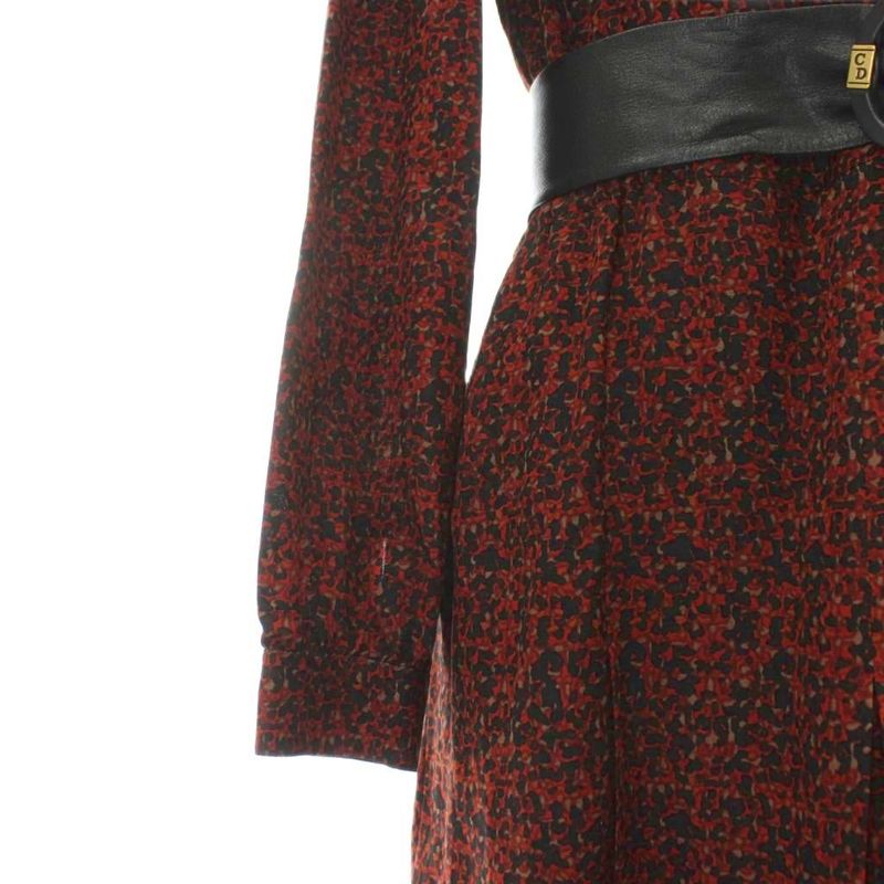 Christian DIOR Pret-a-porter Vintage Dress Silk Wool Blend Long Sleeves Long