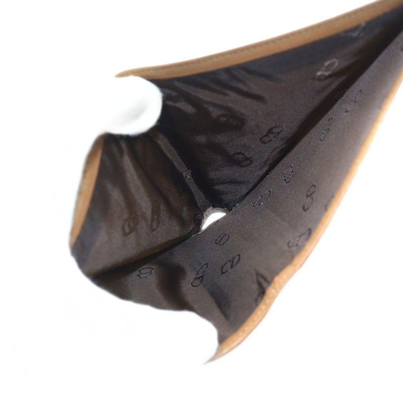 Christian DIOR Vintage Honeycomb Pattern Fold Wallet Leather Brown - GY11 MQ -