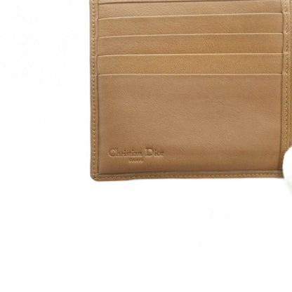 Christian DIOR Vintage Honeycomb Pattern Fold Wallet Leather Brown - GY11 MQ -