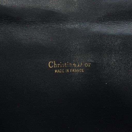 Christian DIOR Vintage Trotter Clutch Bag Second Bag Party Bag Canvas Leather