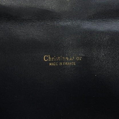 Christian DIOR Vintage Trotter Clutch Bag Second Bag Party Bag Canvas Leather