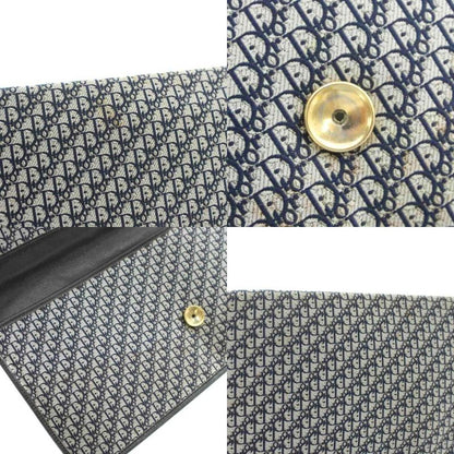 Christian DIOR Vintage Trotter Clutch Bag Second Bag Party Bag Canvas Leather