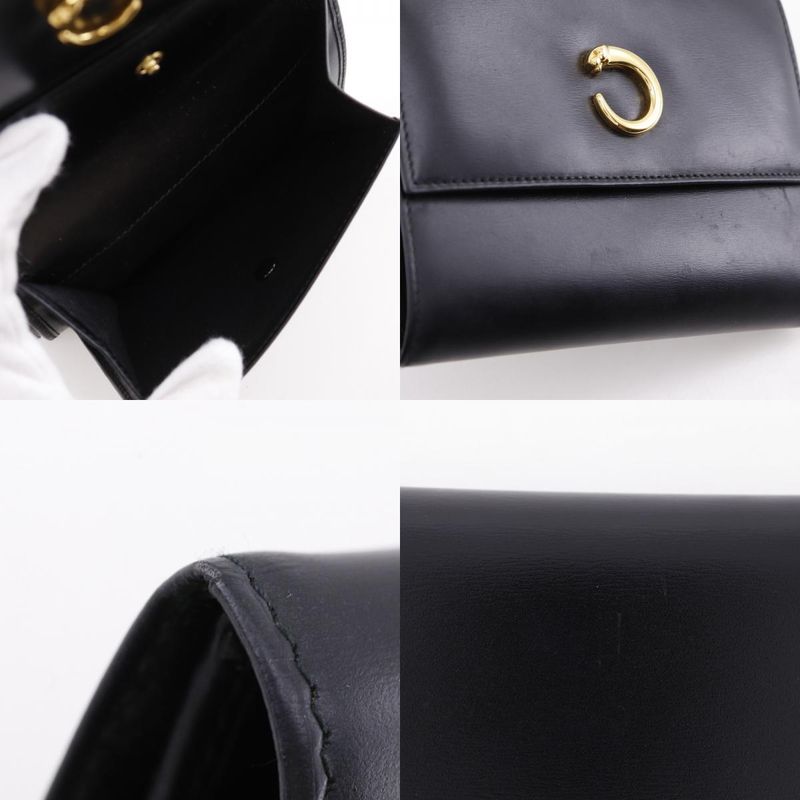 Cartier Panthère Calf Black Ladies Fold Wallet