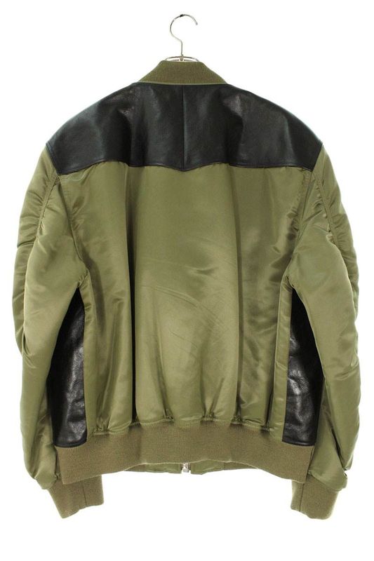 Celine 2w668889o Leather Yoke Switch Bomber Blouson Men's 52