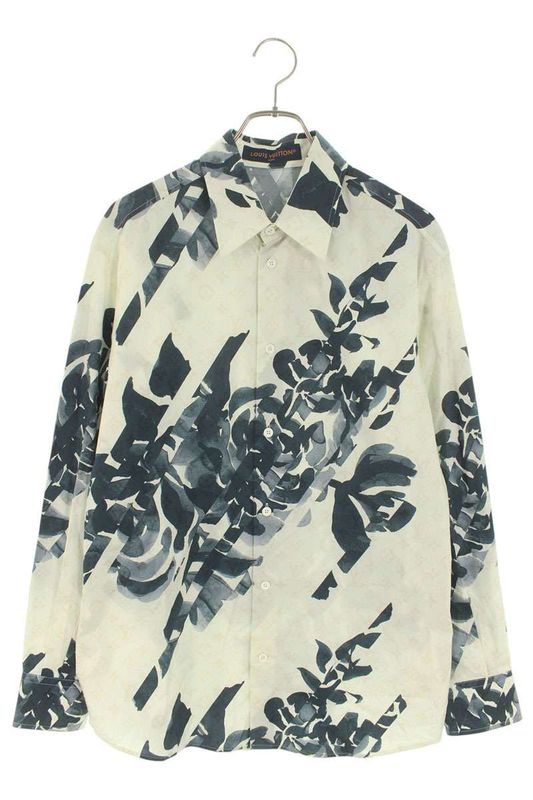 Louis Vuitton 24ss Rm241m Fvo Hqs13w Monogram Flower Print Long Sleeve Shirt