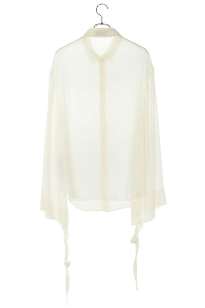 Saint Laurent Paris 730442 Y2g20 Silk See-Through Long Sleeve Shirt Men 39