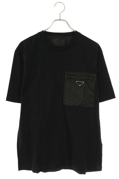 Prada Ujn661 Re-Nylon Cut Replacement Logo Plate T-Shirt Men's M