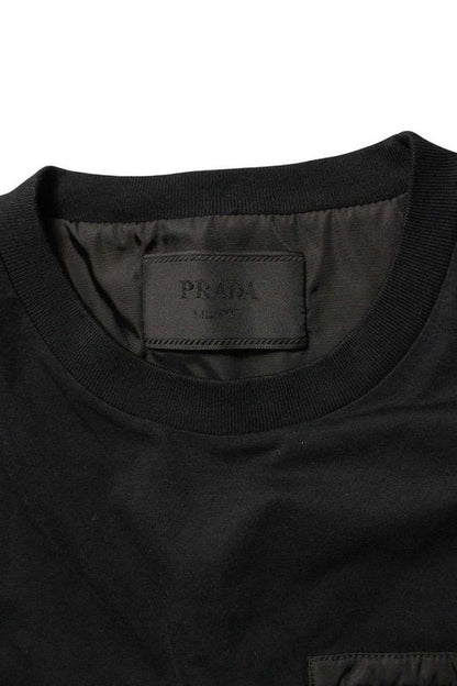 Prada Ujn661 Re-Nylon Cut Replacement Logo Plate T-Shirt Men's M