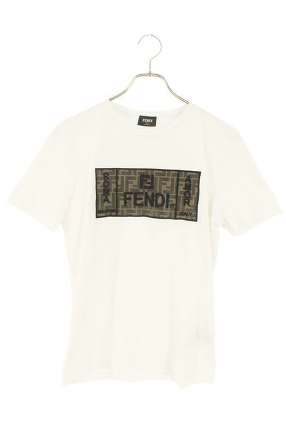 Fendi Faf532 A8k5 Zucca Pattern Logo T-Shirt Men's S