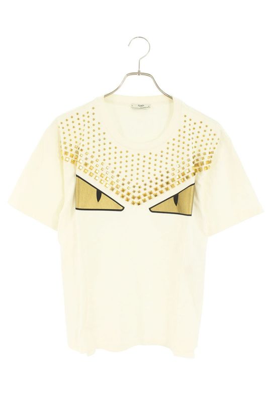 Fendi Faf077 A6mi Metal Studded Monster T-Shirt Men's XXS