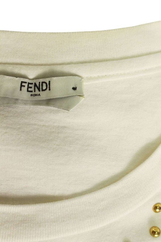 Fendi Faf077 A6mi Metal Studded Monster T-Shirt Men's XXS
